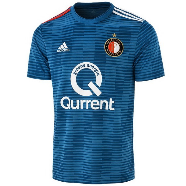 Camiseta Feyenoord Rotterdam Replica Segunda Ropa 2018/19 Azul